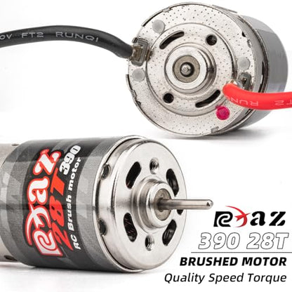 Brushed Power Combo 390 28T Motor 60/320A ESC BEC 6V/2A Splash-Proof for 1/10 1/16 1/18 RC Buggy Car Traxxas LaTrax Teton Rally Desert Prerunner Losi Mini-T 2.0 LMT 4WD, RC Drift Buggy Truck Car - size: 390 28T