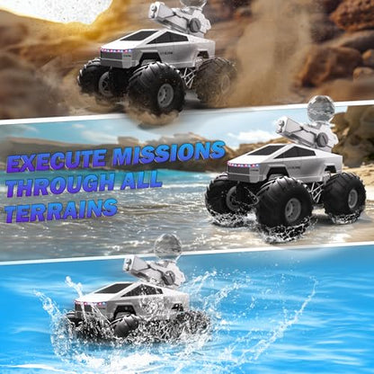 Amphibious Remote Control Car 1:16 All Terrain Off Road RC Monster Truck | 4WD Waterproof RC Truck 2.4GHz RC Car Toys, Kids Birthday Gift for Boys Girls Age 5+ - size: 1:16 RC Car (Amphibious)