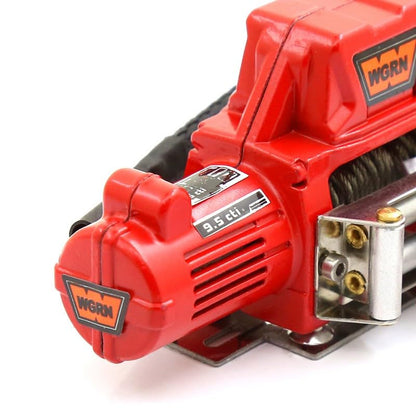 1 Set Full Metal RC Winch Compatible with 1/10 TRX4 SCX10 D90 90046, Red | Remote recovery and towing for trail driving, rock crawling and scale off-road truck builds - color: Red