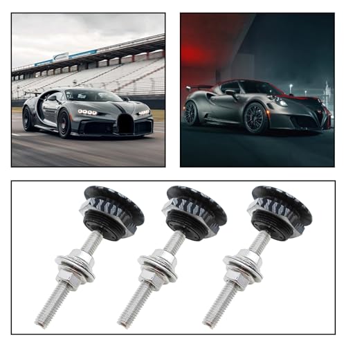 4Pcs Quick Latch Hood Pins, Universal Aluminum Quick Release Lock Latch Bumper, License Plate Lock Clip for Bumper Hood or DIY 1.25 inch(Carbon) - color: Carbon