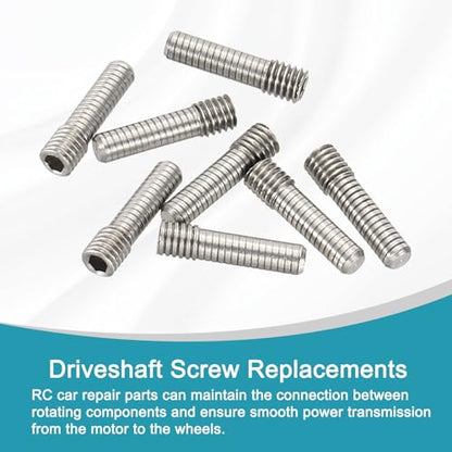 MECCANIXITY 8 Pack Driveshaft Screw Pins, M3x11x3mm Universal Stainless Steel Drive Shaft Screw Pins, RC Car Repair Parts for Electric Car/Truck Replacement - size: M3x11x3mm
