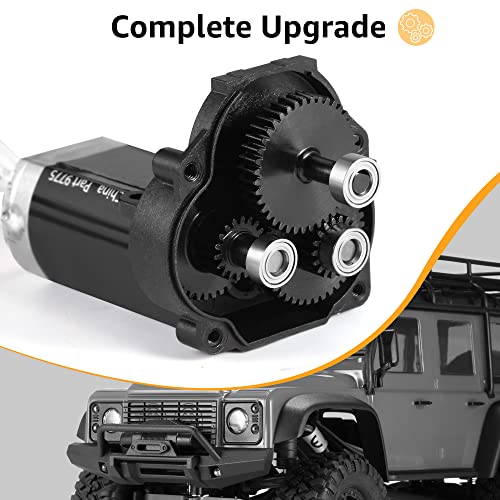 Hardened Steel Transmission Gear Set Upgrade Parts for 1/18 TRX-4M Crawler Car, Comes with Transmission Gears, Pinion Gear and 6 Bearings