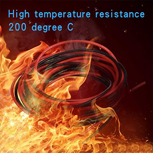 BNTECHGO 22 Gauge Silicone Wire red and Black Each 10ft Flexible 22 AWG Stranded Tinned Copper Wire - size: 22 gauge silicone wire 10ft and 10ft