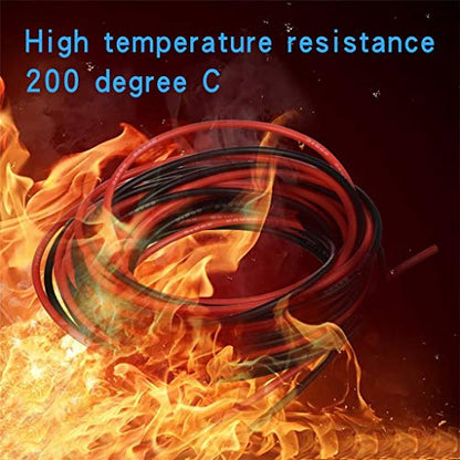 BNTECHGO 22 AWG Silicone Wire Red Black 10ft Stranded Tinned Copper Wire | Flexible 22 Gauge Stranded Wire Silicone Rubber Insulation For RC Models, Drone, Robot, LED Lighting Systems, 3D Printer, DIY - size: 22 gauge silicone wire 10ft and 10ft