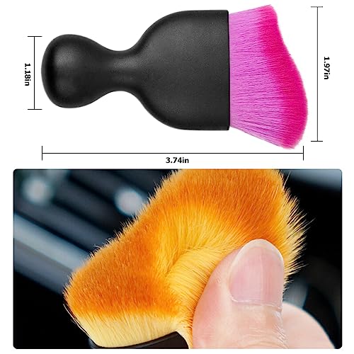Blilo Car Interior Detailing Brush, Auto Soft Hair Cleaning Brushes, Scratch Free Curved Dirt Dust Collectors, Removal Tool for Vehicle Dashboard Air Conditioner Vents Leather (Deep Purple/1PCS) | soft synthetic bristles, curved profile, wet or dry use, f