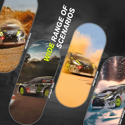 1/10 Brushless RC Cars, 50 MPH Rally Car, 4WD, Waterproof, 8+ Ages | 45A Waterproof ESC, 11KG Micro Servo, 2852 3800KV Brushless Motor, 3S Lipo, 5CH Transmitter, Mteal Chassis, All-Terrain