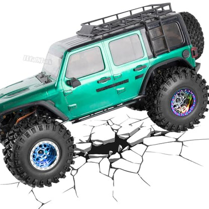 RC 2.2 Wheel Tires for 1/10 SCX10 SCX10 II 90046 SCX10 III AXI03007 SCX10 Pro TRX4 TRX6 Gen7/8 D90 VS4-10 MST CFX RC Crawler Car,4pcs Aluminum RC 2.2 in Beadlock Wheel,Navy Blue - color: Navy Blue - (2.2tires)