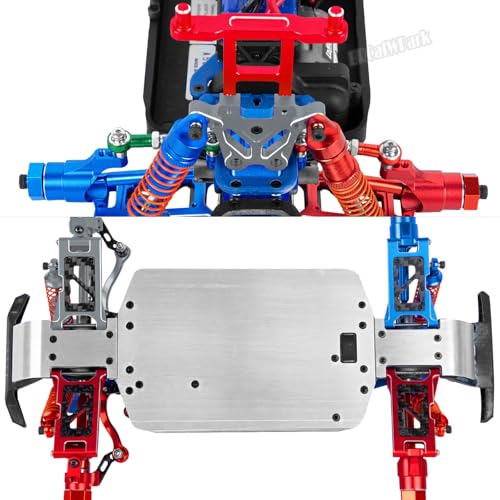 RC Upgrades Part for 1/18 LaTrax Teton,Chassis,A Arms,Drive Shaft Axles,Caster Block,Steering Blocks,Rear Stub Axle Carriers,Links,Differential Housing,Shocks,Shock Tower,Body Mounts,Navy Blue - color: (Navy Blue)