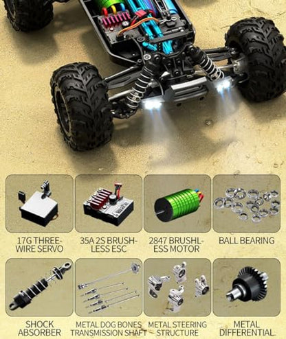 ZLL Beast SG116 MAX Brushless 1/16 Scale 4WD, for Adults, UP to 80KMH RTR RC Truck with 35A 3 Wire ESC, 2.4GHz Remote Control