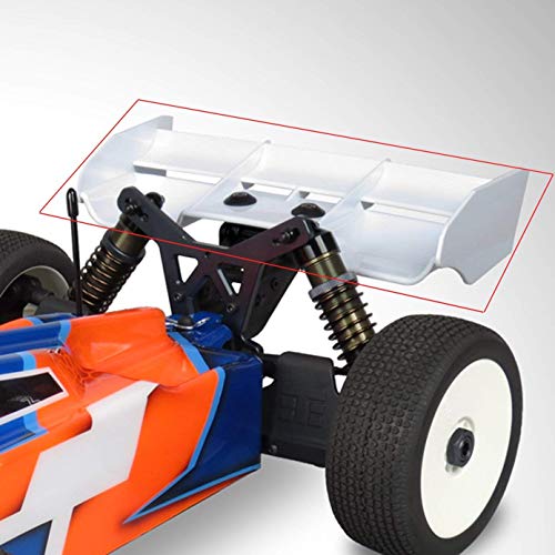 RC Car 1:8 Scale Accessories Rear Spoiler Tail Wing for 1/8 Models RC Off-Road Buggy Car (White) - color: White