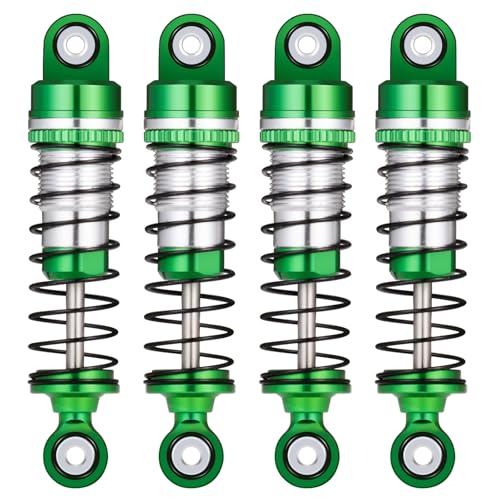 RCLIONS RC Car Shocks 42mm Oil Shock Absorber for FMS 1/18 FCX18 LC80 RC Crawler Car Upgrade Parts (Green) - color: Green