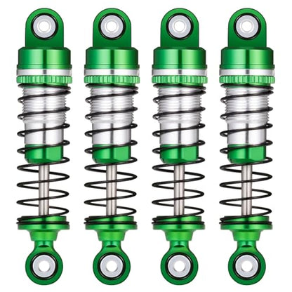 42MM RC Shocks Absorber Full Aluminum Threaded Shock Adjustable Absorber Oil Damper Set for 1/18 FMS FCX18 LC80 RC Crawler Car Upgrade Parts (Green) - color: Green