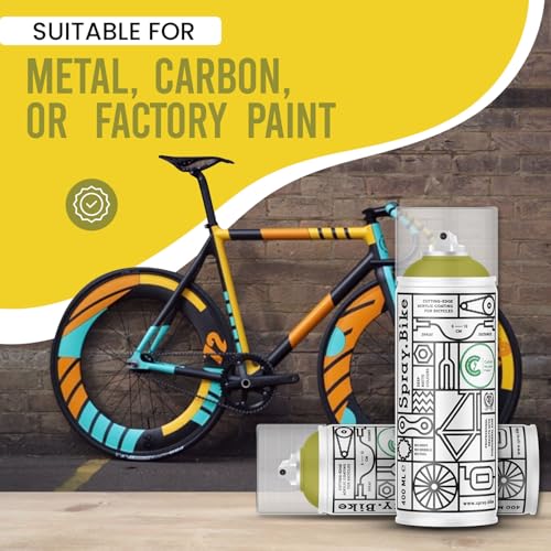 Spray.Bike Spray Paint - Bradbury (Muted Olive Green) | Designed Mainly for Bicycles | Multi-Use Acrylic Spray Paint for Metal, Plastic | High Coverage Bike Paint, 400ml - color: Bradbury