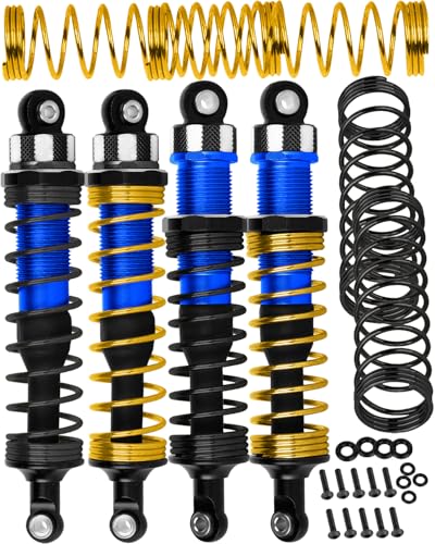 RC Shock Absorber Upgrades Part for 1/10 Jato 4X4 Brushless,Jato 4X4 VXL,Alloy Aluminium Shocks Front Rear,Replace #7462,Navy Blue - color: Navy Blue(4pcs)