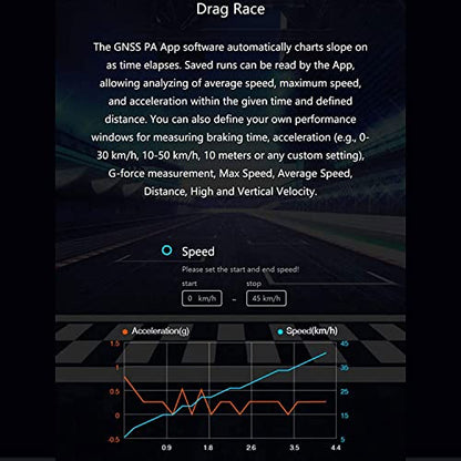 SKYRC GNSS Performance Analyzer RC GPS+GLONASS Speedometer, Bluetooth Enabled Race Data Logger and Speed Tracker for RC Cars and Planes. GSM020 SK-500023