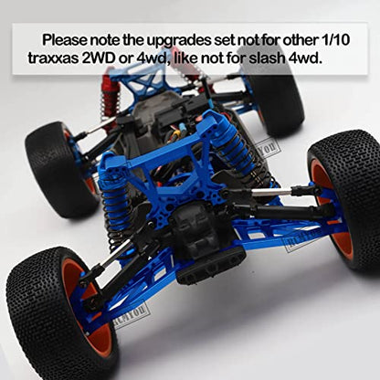 Upgrades Part for 1/10 Rustler 4x4 VXL/Rustler 4x4,Alloy Suspension Arm,Shock Tower,Caster Block,Steering Blocks,Rear Stub Axle Carriers,Steering Bellcranks, (More Durable Arm),Blue - color: Navy Blue-1 Set