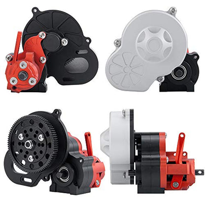 QUE-T Aluminum Dig Gearbox Complete Transmission Case for 1/10 Axial SCX10 | with Gear