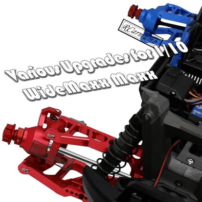 RC Upgrades Part Steering Bellcranks for 1/10 WideMaxx Maxx,Aluminum Servo Saver Draglink Hops Up Set for RC Model #89086-4,#89076-4,Replace #8946,Navy Blue - color: Navy Blue