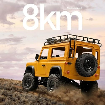 MN99S RC Rock Crawler, 1:12 Scale D90 Land Rover Defender 4WD Off-Road RC Truck with 3PCS 1200Mah Batteries, Upgraded 280 Motor 4-Link Suspension