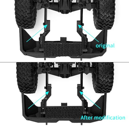 MORLORDY Aluminum Alloy RC Rear Body Shell Mount for SCX24 Base Camp 1/24 RC Crawler Car Upgrade Parts - color: Shell Mount
