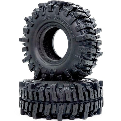 2pcs RC 1.9 Mud Slingers Tires Soft Sticky Tyres 120mm Tall for 1/10 Mud Rock Crawler Traxxas TRX4 / Axial SCX10 90047 SCX10 III AXI03007 / Redcat Gen8 Upgrade