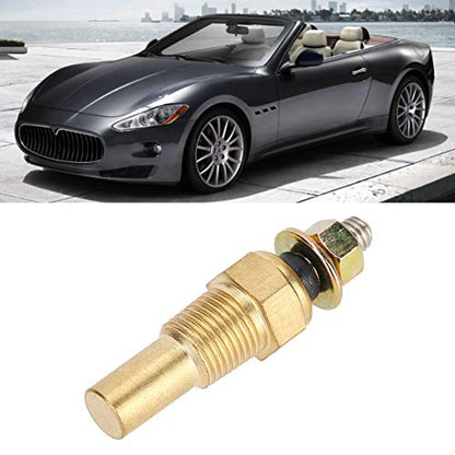 Universal Brass Electrical Sender, Coolant Temperature Sensor, Water Temp Temperature 1/8 NPT Electrical Sender Transmitter Sending Unit Temp Sensor