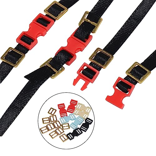 RC Crawler Accessories 1/10 Scale roof Rack 5Pcs Scale Luggage Rope Roof Rack Tie Down Straps Buckle for 1/10 RC Crawler TRX4 TRX6 SCX10 Wrangler D90 WPL D12 TF2 YK6101 (Red)
