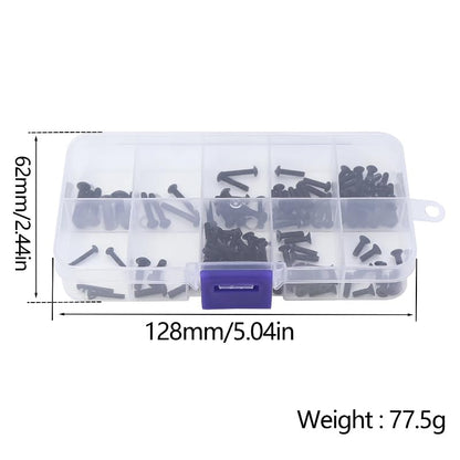 Stainless Steel Allen Screws Assortment Kit for Hyper Go 1/16 16207 16208 16209 16210 H16 / 1/14 H14BM 14209 14210 14301 14302 14303 RC Screw Set Kit