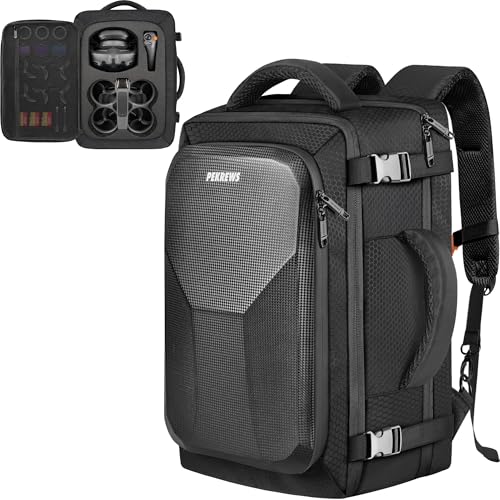 Case for DJI Avata 2, Goggles 3, RC Motion 3, Large Carry On Bag | 40L, Fits 17.3 Inch Laptop, Expandable, Hard Drone Carrying Case, Travel Laptop Backpack, for DJI Avata 2 Fly More Combo