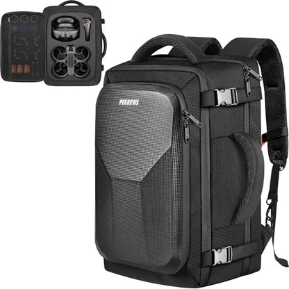 Case for DJI Avata 2, Goggles 3, RC Motion 3, Large Carry On Bag | 40L, Fits 17.3 Inch Laptop, Expandable, Hard Drone Carrying Case, Travel Laptop Backpack, for DJI Avata 2 Fly More Combo
