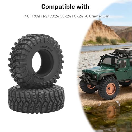 1.3 Crawler Tires, daitoku 70 * 33mm 1.3 RC Tires for 1/18 1/24 SCX24 TRX4M AX24 - style: Style E