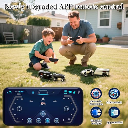 MINI RC Car,APP Controlled 1:64 Scale Alloy Off Road MINI RC Truck | Remote Control Car Speed/Steering Adjustable | 2.4Ghz Monster Truck Toys | Birthdays Gift for Boys Girls & Adults
