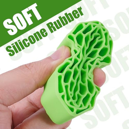 INJORA 1.3 Silicone Rubber Inserts and Cling On Tires for SCX24 TRX4M AX24 1/18 1/24 Micro Crawler Upgrade(Green) - color: Green