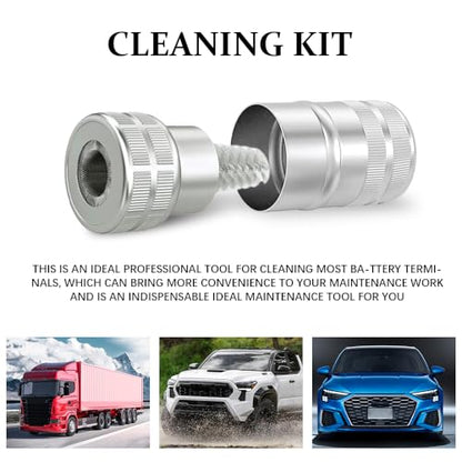 2PCS Battery Terminal Cleaner, Battery Post Cleaner, Metal Vehicle Battery Post Cleaner Bristle Tool, Car Accessories Universal Automotive Post Terminal Cleaning Brush for SUV, Truck, RV