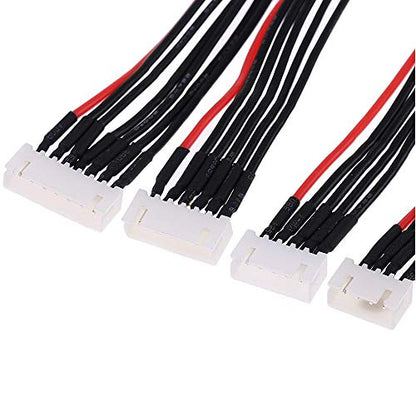 10pcs 2S 3S 4S 5S 6S JST-XH 2S-6S Balance Extension Cable Male to Female Lipo Adapter Plug with 5.9inch 22awg Silicone Wire (2S-6S) - size: 2S-6S