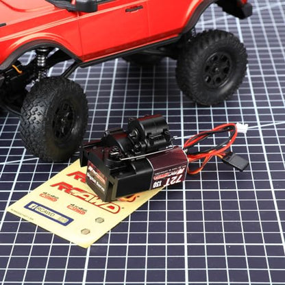RCAWD Alum SCX24 2 Speed Transmission 72T 130 Motor Set for Axial 1/24 SCX24 AX24 Series Upgrades Part Black