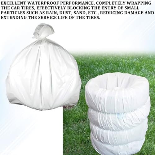 RV Trailer Spare Tire Covers Set of 8, Tear-Resistant Tire Storage Bags Camper Spare Tire Cover, Waterproof Dustproof Wheel Covers for Cars Jeep Wrangler Rv SUV Truck Travel Trailers