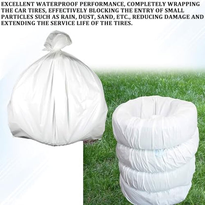 RV Trailer Spare Tire Covers Set of 8, Tear-Resistant Tire Storage Bags Camper Spare Tire Cover, Waterproof Dustproof Wheel Covers for Cars Jeep Wrangler Rv SUV Truck Travel Trailers