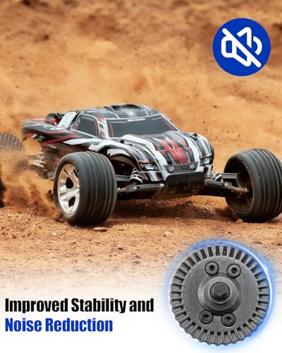 37T/13T 1/10 Front Rear Differential Upgrades Diff Fit for Traxxas Slash | Replace 5381 6882 5379, Fit for Rustler Stampede Hoss 4X4 VXL Ford F-150 1/10 4X4 RC Cars, with Bearing, Blue