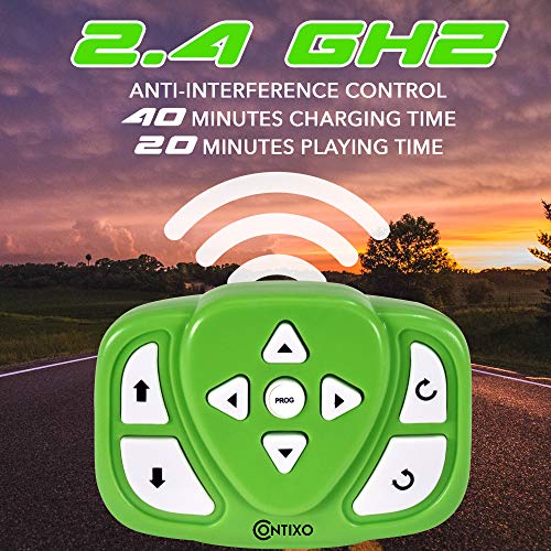 Contixo SC3 RC Stunt Car for Kids, Green, 2.4GHz 4WD Remote Control Car with 360° Rotating Flips, Double-Sided Driving, LED Lights, Rechargeable Toy Car for Girls & Boys Ages 4-12 - color: Green