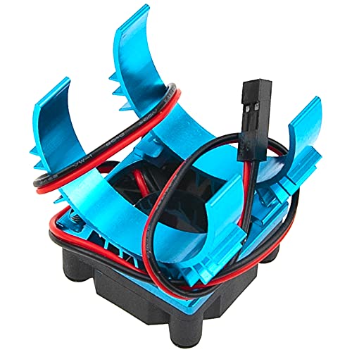 TT02 Motor Heat Sink Heatsink with 5-6V Cooling Fan Compatible with Tamiya TT02 1/10 RC On Road Touring Car Upgrade Parts