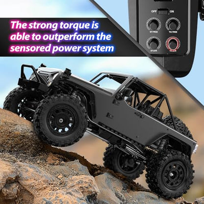 HYPER GO H12Y 1/12 Brushless 4X4 RC Rock Crawlers for Adults with 3 Battery (2 x 2000 mAh and 1 x 3000 mAH Battery and 2 Charging Cable Include) d