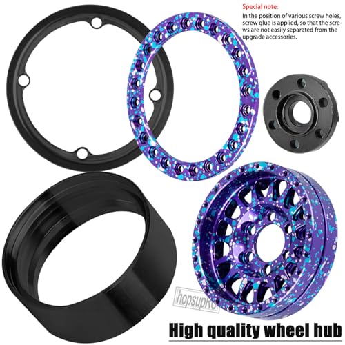 RC 1.9 Dually Beadlock RC Wheel Rim for 1/10 SCX10 90046 AXI03007 TRX4 TRX6 VS4-10 Gen7 Gen8 MST CFX D90 RC Crawler,Aluminum 1.9 Dually Beadlock Wheels Rims w/Adjustable Offset (4PCS) Colour - color: Colour/Dually Beadlock