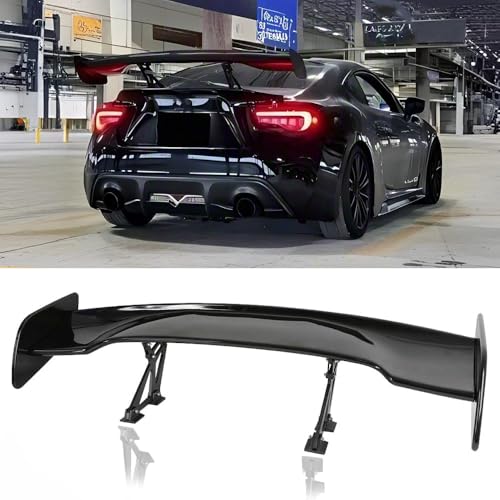 GT Wing Spoiler, Matte Black 47Inch Universal Rear Trunk Spoiler, Lightweight ABS Car Spoiler, GT Style - size: Matte Black