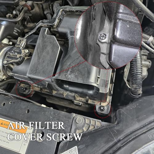 4PCS Engine Air Filter Box Cover Screw Bolts, Air Filter Housing Screws, Engine Box Tightening Bolts Replacement for Most Cars, Replace OEM# 90091-RAA-A00, 90091-P36-00