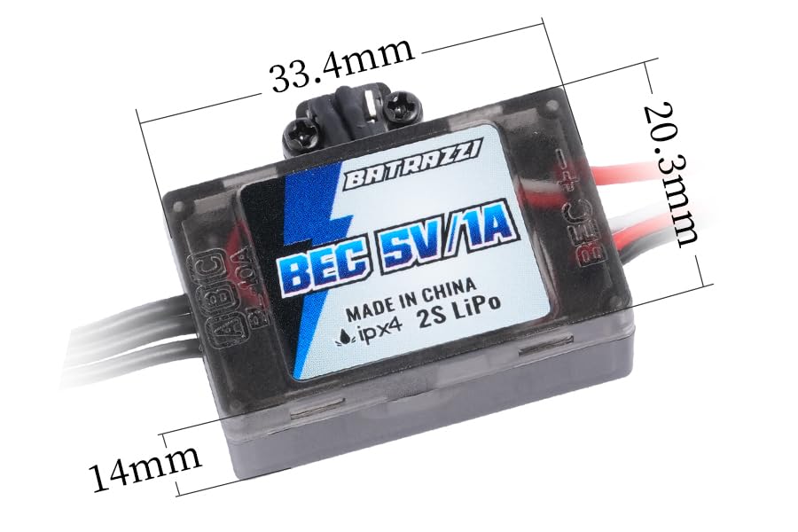 Ctrl Frk 3200KV Brushless Outrunner Motor, Receiver and ESC Set for 1/18 1/24 FCX18 FCX24 for FMS RC Crawler Upgrade Parts - color: Brushless Set