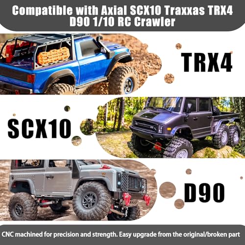 RC 18mm Metal Wheel Hex Hubs Extension Combiner Compatible with 1.9/2.2in Beadlock Wheel Rim Traxxas TRX4 SCX10 Axial Wraith Gen7 Gen8 D90 CC01 1/10 RC Crawler, 4 Pcs - color: Black, size: 18mm