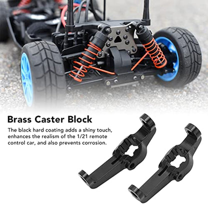 2Pcs Brass Caster Blocks Protal Drive C Hub Carrier Blackening for Fcx24 124 Rc Car Upgrades Parts Accessories Car Model Accessory