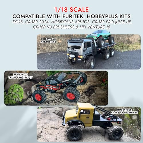 Helidirect TORQ Direct Mount Servo High Torque Servo for FURITEK FX118, CR18P 2024, HobbyPlus ARKTOS 6x6, HPI Venture 18 - Remote Control Car, RC Car, 1/18 RC Crawler Electronics (with Servo Horn)