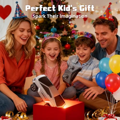 Remote Control Car, 1:24 Scale Pick-up RC Truck, 2WD High Speed All Terrain Off-Road Vehicle with Lights & Load Space, 2.4GHz Off-Road Vehicles Kids Gifts for Boys/Girls Age 3+